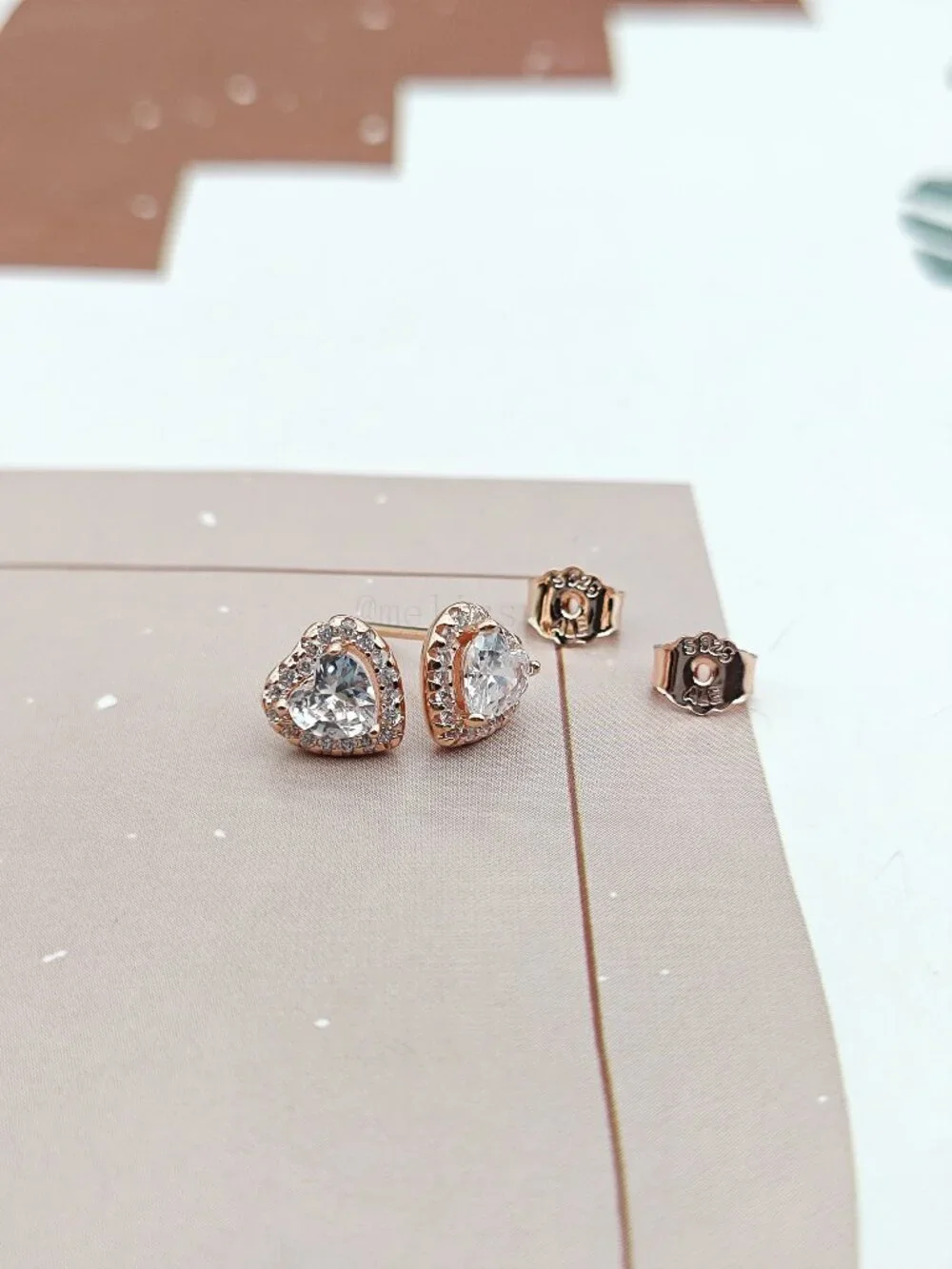 Pandora Sparkling Elevated Heart Stud Earrings